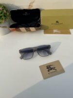 First Copy Burberry Grey Square Unisex Sunglasses UV Protection Luxury Style