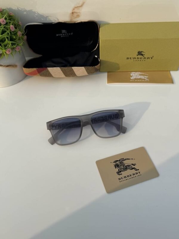 First Copy Burberry Grey Square Unisex Sunglasses UV Protection Luxury Style