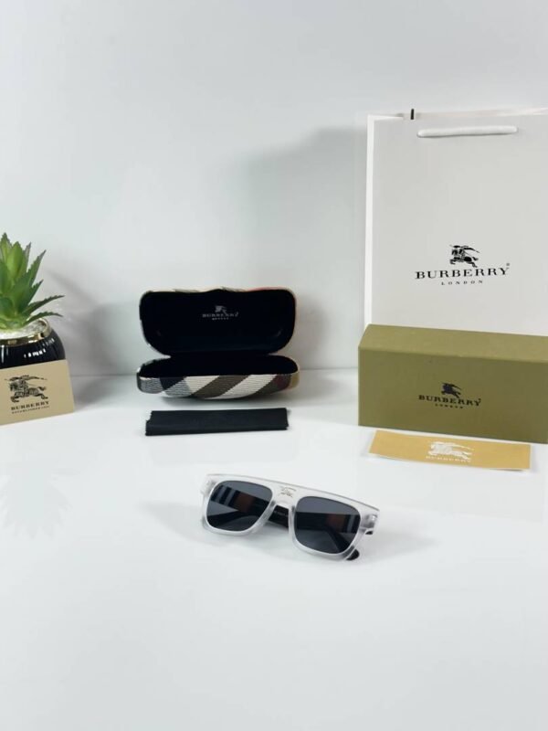First Copy Burberry White Square Unisex Sunglasses UV Protection Premium Quality Trending Style