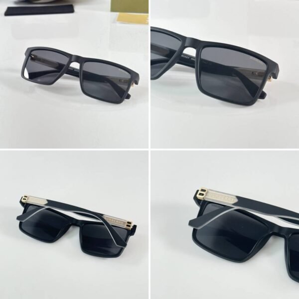 First Copy Burberry Style Square Black Sunglasses For Men UV Protection Premium Luxury Trending