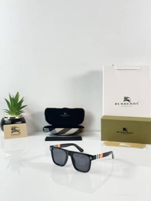 First Copy Burberry Black Square Unisex Sunglasses UV Protection Premium Quality Trending Style