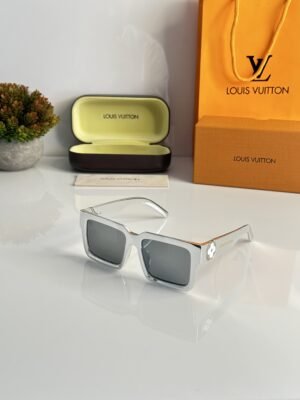 First Copy Louis Vuitton White Square Frame Men’s Sunglasses