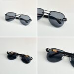 First Copy Cartier Silver Aviator Sunglasses Grey Lens Unisex UV Protection 7217