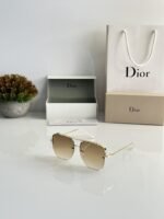 First Copy Dior Gold Aviator Sunglasses Brown Gradient Unisex UV Protection