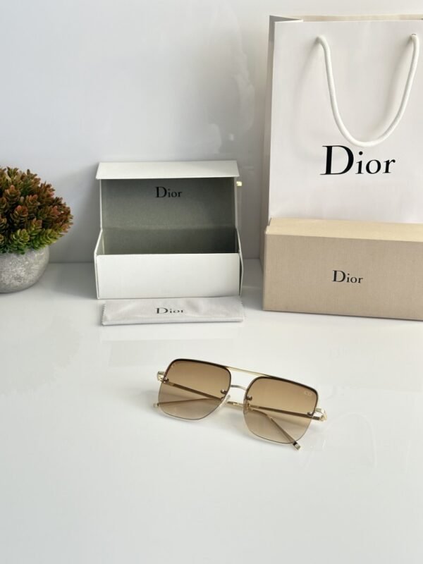 First Copy Dior Gold Aviator Sunglasses Brown Gradient Unisex UV Protection