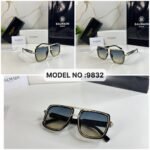 First Copy Balmain Square Black Frame Sunglasses Grey Gradient Unisex UV Protection