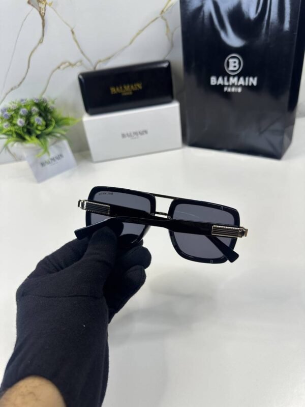 First Copy Balmain Aviator Black Sunglasses Grey Lens Unisex UV Protection