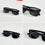 First Copy Cartier Black Square Sunglasses Grey Lens Unisex UV Protection 3115