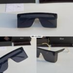 First Copy Dior Shield Black Sunglasses Oversized Frame Unisex UV Protection