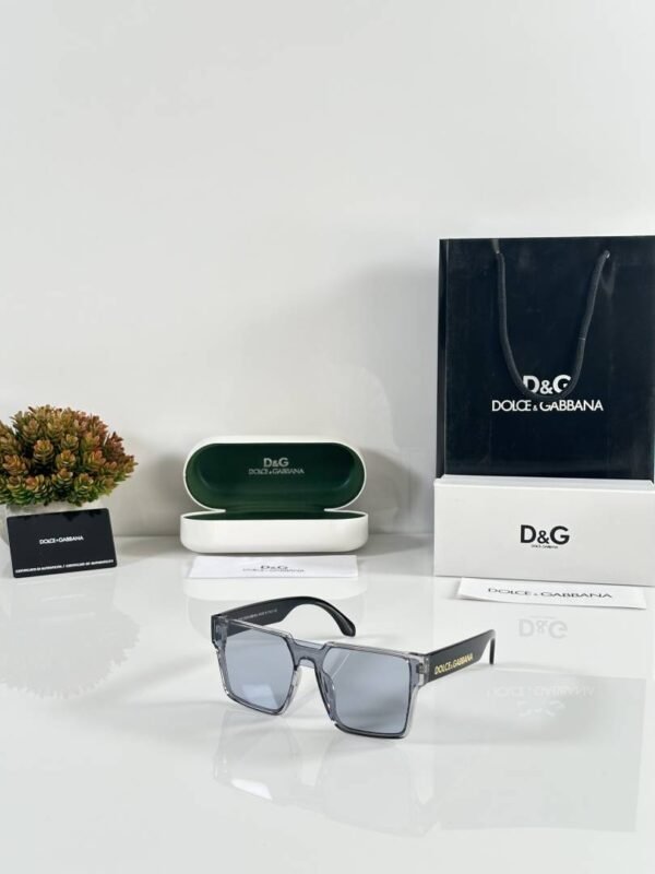 First Copy Dolce & Gabbana Grey Transparent Square Frame Men’s Sunglasses