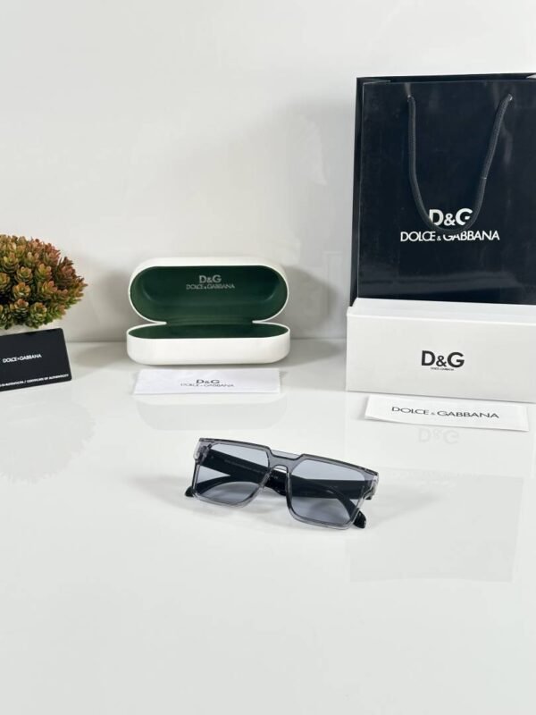First Copy Dolce & Gabbana Grey Transparent Square Frame Men’s Sunglasses
