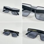First Copy Dolce & Gabbana Grey Transparent Square Frame Men’s Sunglasses