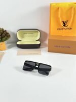 First Copy Louis Vuitton Black Square Aviator Frame Men’s Sunglasses