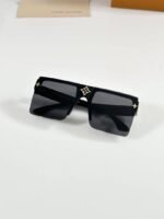 First Copy Louis Vuitton Black Square Aviator Frame Men’s Sunglasses