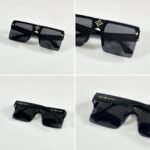 First Copy Louis Vuitton Black Square Aviator Frame Men’s Sunglasses