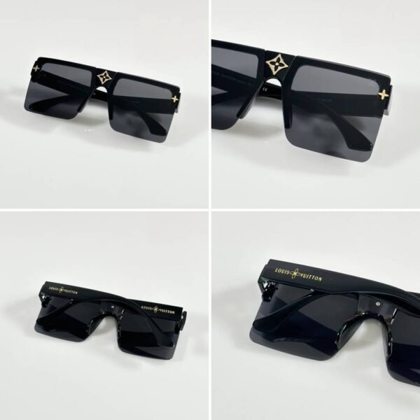 First Copy Louis Vuitton Black Square Aviator Frame Men’s Sunglasses