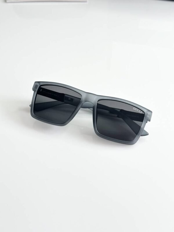 First Copy Gucci Square Sunglasses Grey Transparent Frame Grey Lens