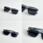 First Copy Gucci Square Sunglasses Grey Transparent Frame Grey Lens