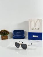 First Copy Gucci Navigator Sunglasses Gold Frame Grey Lens