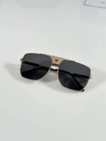 First Copy Gucci Navigator Sunglasses Gold Frame Grey Lens