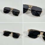 First Copy Gucci Navigator Sunglasses Gold Frame Grey Lens