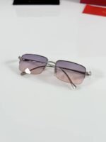 First Copy Cartier Square Pink Gradient Sunglasses Metal Frame Unisex UV Protection