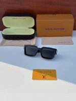 First Copy Louis Vuitton Black Geometric Frame Men’s Sunglasses
