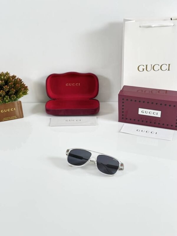 First Copy Gucci Aviator Sunglasses Silver Frame Grey Lens