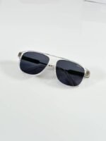 First Copy Gucci Aviator Sunglasses Silver Frame Grey Lens