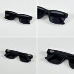 First Copy Gucci Square Sunglasses Black Frame Grey Lens