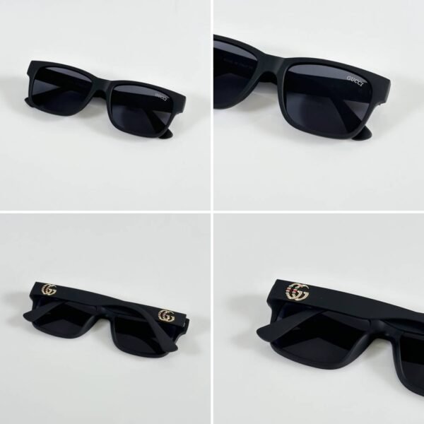 First Copy Gucci Square Sunglasses Black Frame Grey Lens