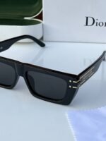 First Copy Dior Black Rectangular Sunglasses Premium Unisex UV Protection