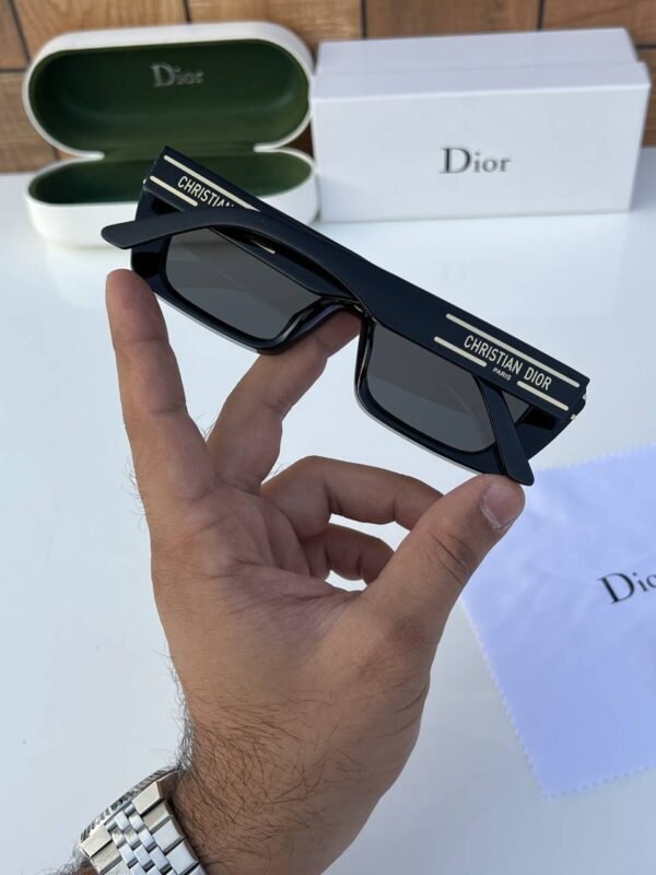 First Copy Dior Black Rectangular Sunglasses Premium Unisex UV Protection