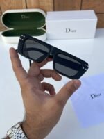 First Copy Dior Black Rectangular Sunglasses Premium Unisex UV Protection