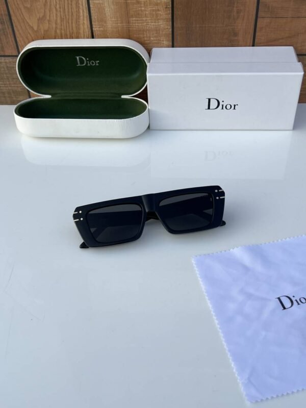 First Copy Dior Black Rectangular Sunglasses Premium Unisex UV Protection