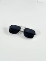 First Copy Dior Square Black Lens Sunglasses Metal Frame Unisex UV Protection