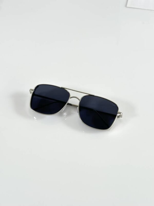 First Copy Dior Square Black Lens Sunglasses Metal Frame Unisex UV Protection