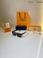 First Copy Louis Vuitton Black Square Frame Men’s Sunglasses