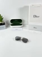First Copy Dior Silver Aviator Sunglasses Grey Lens Unisex UV Protection