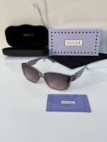 First Copy Gucci Cat Eye Sunglasses Black Frame Gradient Brown Lens
