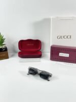 First Copy Gucci Square Sunglasses Silver Frame Grey Lens