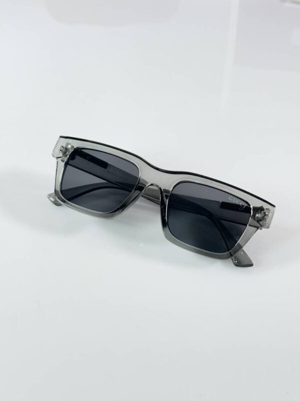 First Copy Gucci Square Sunglasses Silver Frame Grey Lens