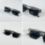 First Copy Gucci Square Sunglasses Silver Frame Grey Lens