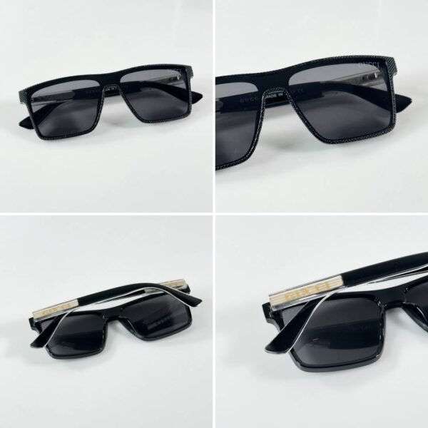 First Copy Gucci Square Sunglasses Black Frame Grey Lens