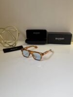First Copy Burberry Brown Square Sunglasses Blue Lens Unisex UV Protection