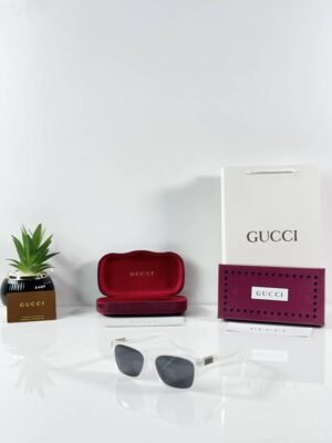 First Copy Gucci Aviator Sunglasses Silver Frame Grey Lens