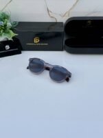 First Copy David Beckham Round Blue Lens Sunglasses Gold Frame Unisex UV Protection