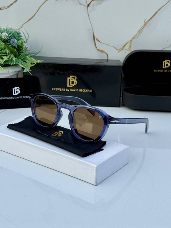 First Copy David Beckham Blue Round Unisex Sunglasses