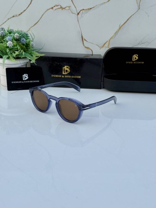 First Copy David Beckham Blue Round Unisex Sunglasses