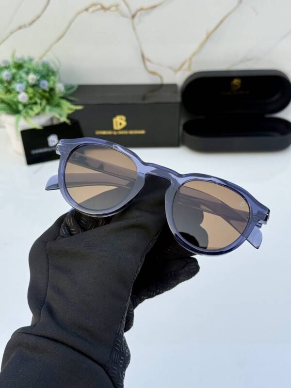 First Copy David Beckham Blue Round Unisex Sunglasses